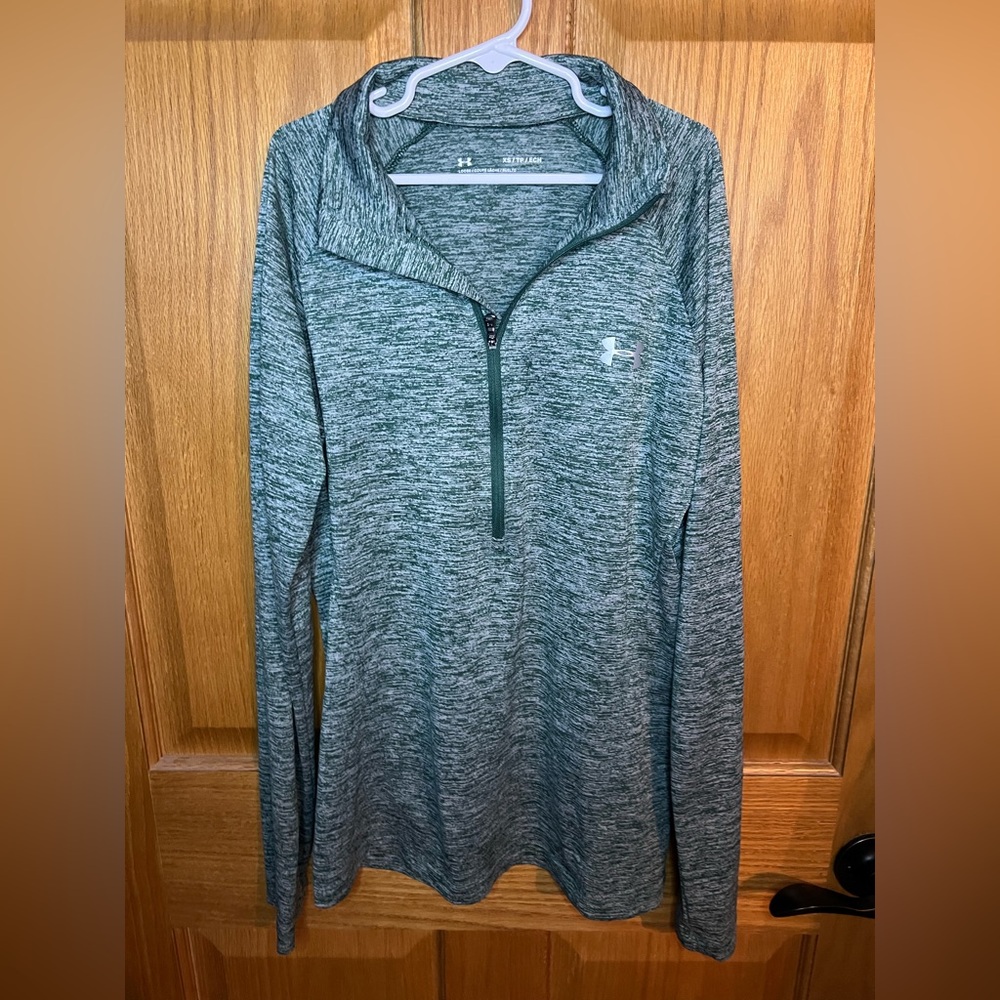 🏃♀️ Under Armour Green Heathered Pullover Womens XS